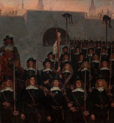 Students Leave to Defend Copenhagen in 1658 by Kristian Zahrtmann